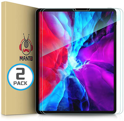 MANTO Screen Protector for iPad Pro 12.9 Inch Premium Tempered Glass Film