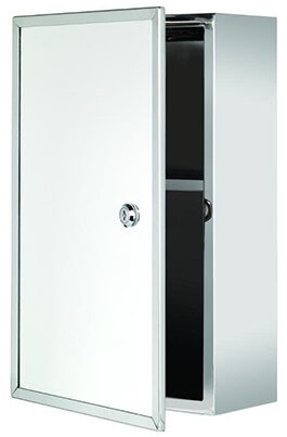 Croydex Trent Stainless Steel Lockable Medicine Cabinet