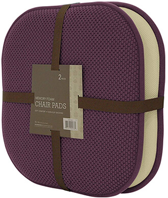 GoodGram Chenille Premium Comfort Memory Foam Chair Pads