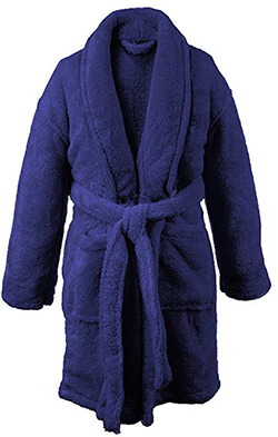 BC BARE COTTON Kids Microfiber Fleece Shawl Robe
