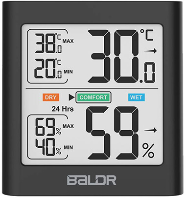 BALDR Digital Hygrometer Thermometer