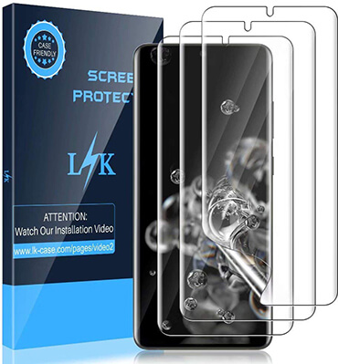 LK [3 Pack] Screen Protector for Samsung Galaxy S20 Ultra