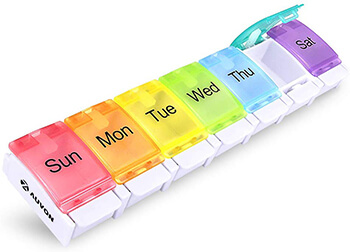 AUVON iMedassist Weekly Pill Organizer Arthritis Friendly