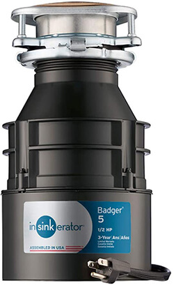 InSinkErator Garbage Disposal with Cord, Badger 5