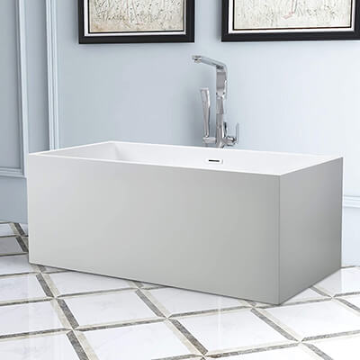 Vanity Art 67-Inch Freestanding Acrylic Bathtub