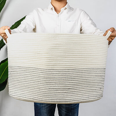 INDRESSME Cotton Rope Basket
