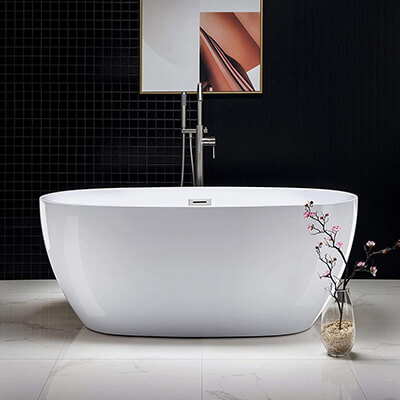 WOODBRIDGE Acrylic Freestanding Bathtub Contemporary Soaking Tub