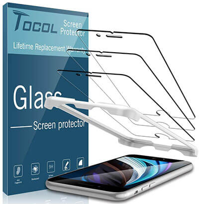 TOCOL Screen Protector [3 Pack for iPhone SE 2020/ iPhone SE2 [4.7 inch]