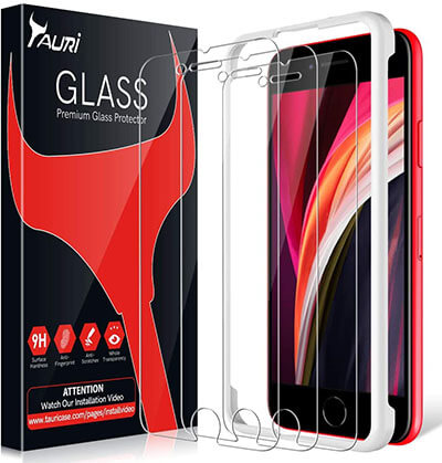 TAURI [3-Pack] Screen Protector for New iPhone SE 2020/ iPhone SE2 (4.7 inches), Tempered Glass
