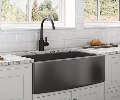 Ruvati Gunmetal Stainless Steel 33’’ Single Bowl Kitchen Sink