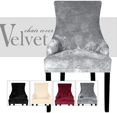 Lellen Velvet Dining Room Chair Cover