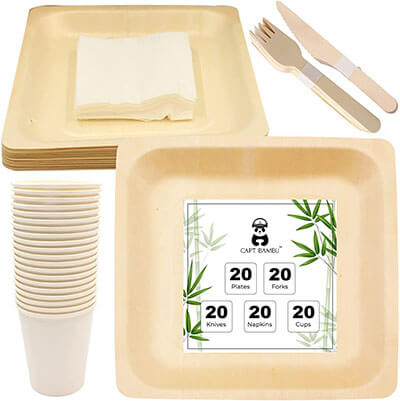 Capt. Bambu Eco-Friendly Bamboo Plates